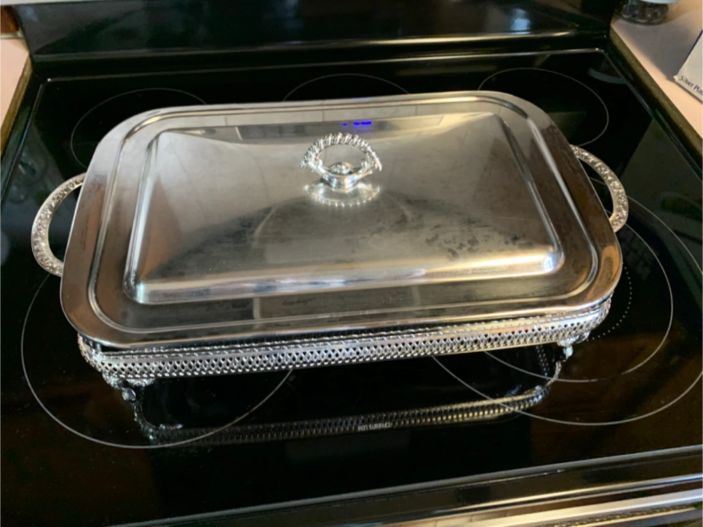 Queen Anne Silver Plated Casserole Dish with Glass Insert - photo 4
