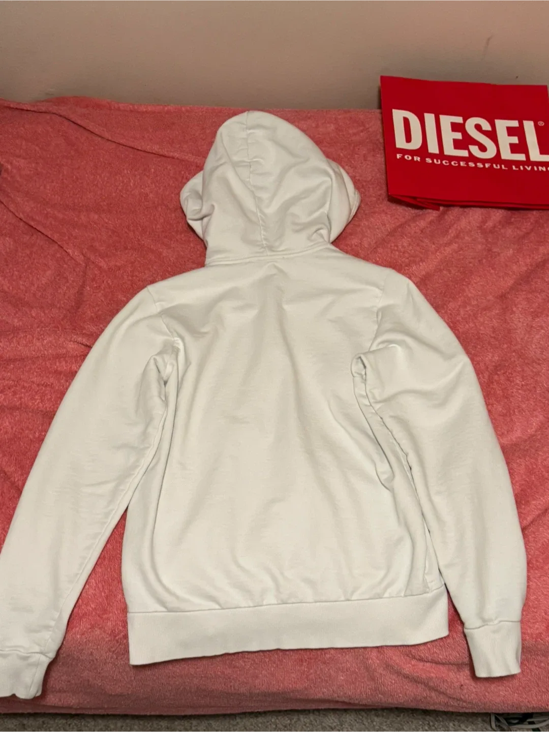 Diesel White Hoodie, Size S image indicator(2)