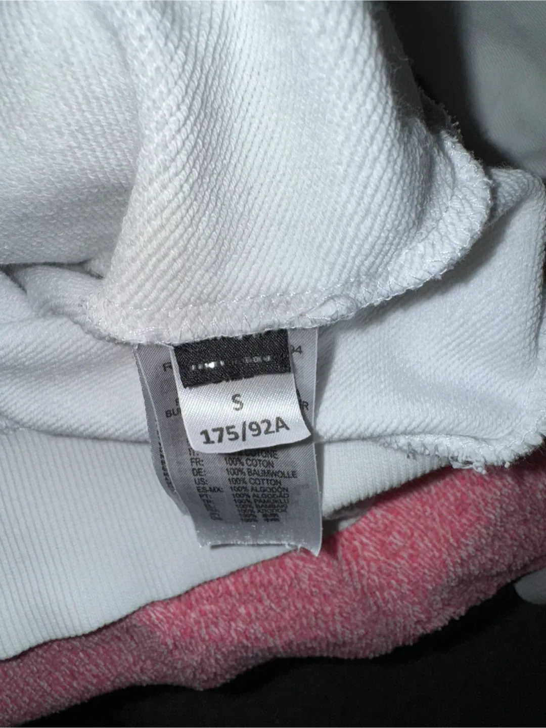 Diesel White Hoodie, Size S image indicator(4)