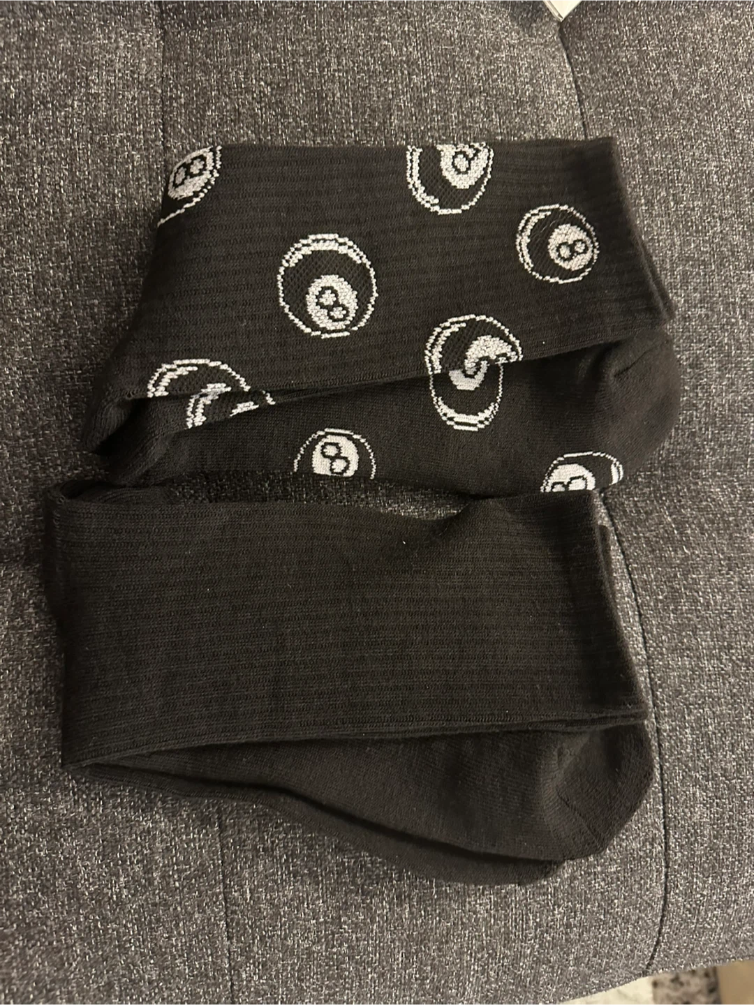 Black Socks with 8-Ball Design (man 10.13)
