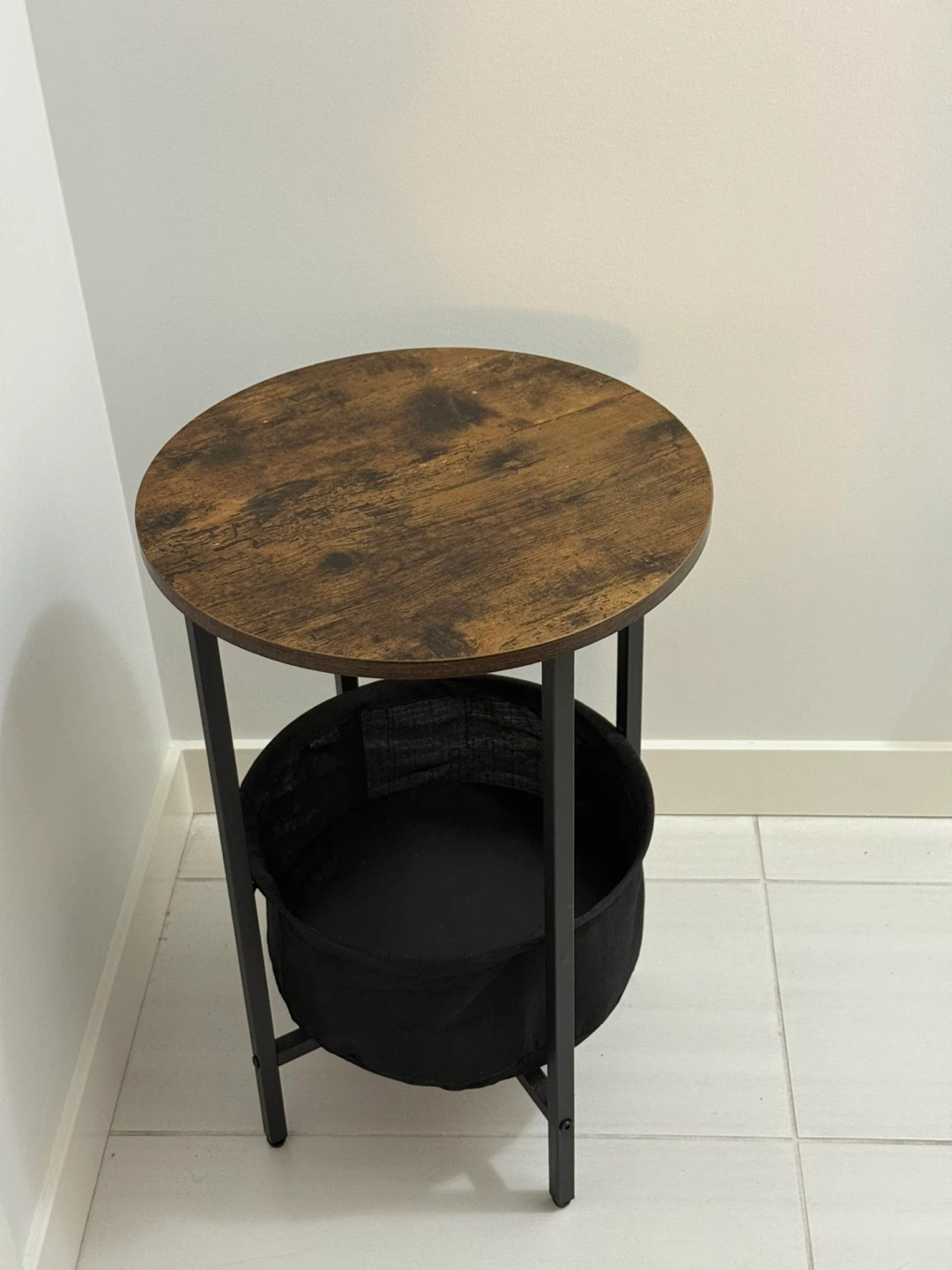 Side Table with Storage Basket