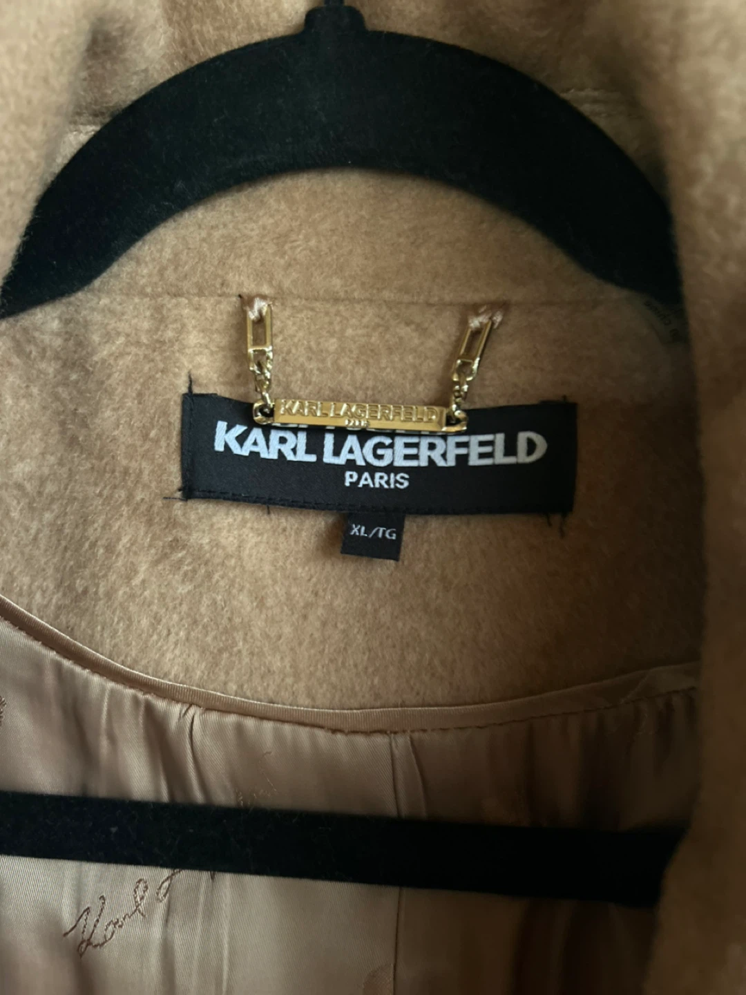 Karl Lagerfeld Paris Camel Coat - Size XL - photo 3