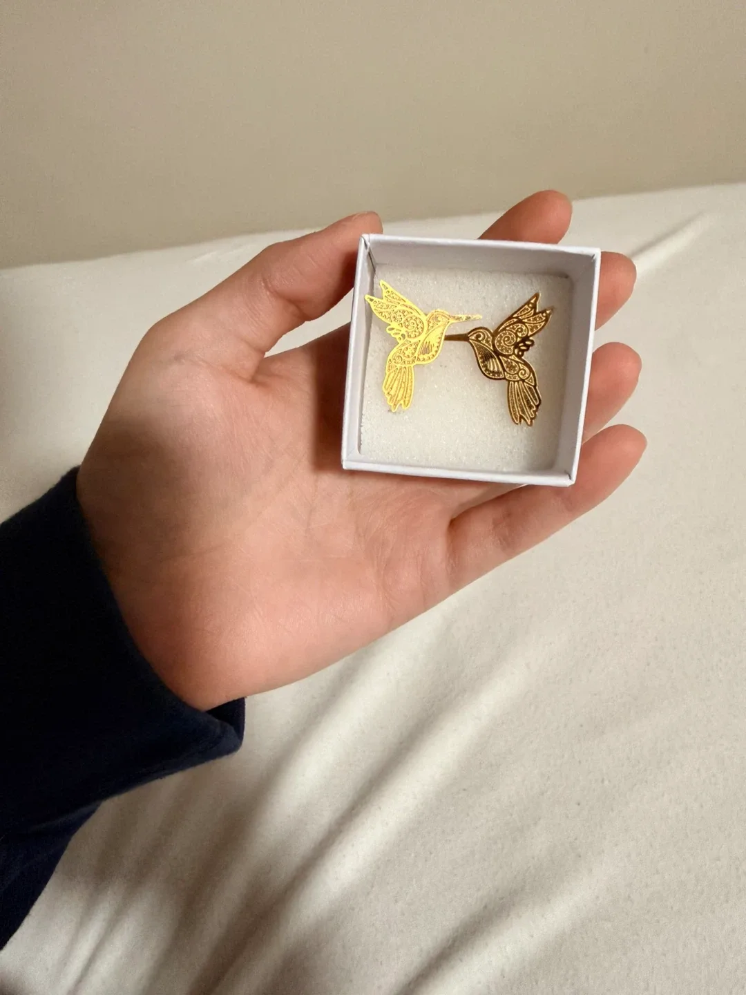 Hummingbird Earrings with Box