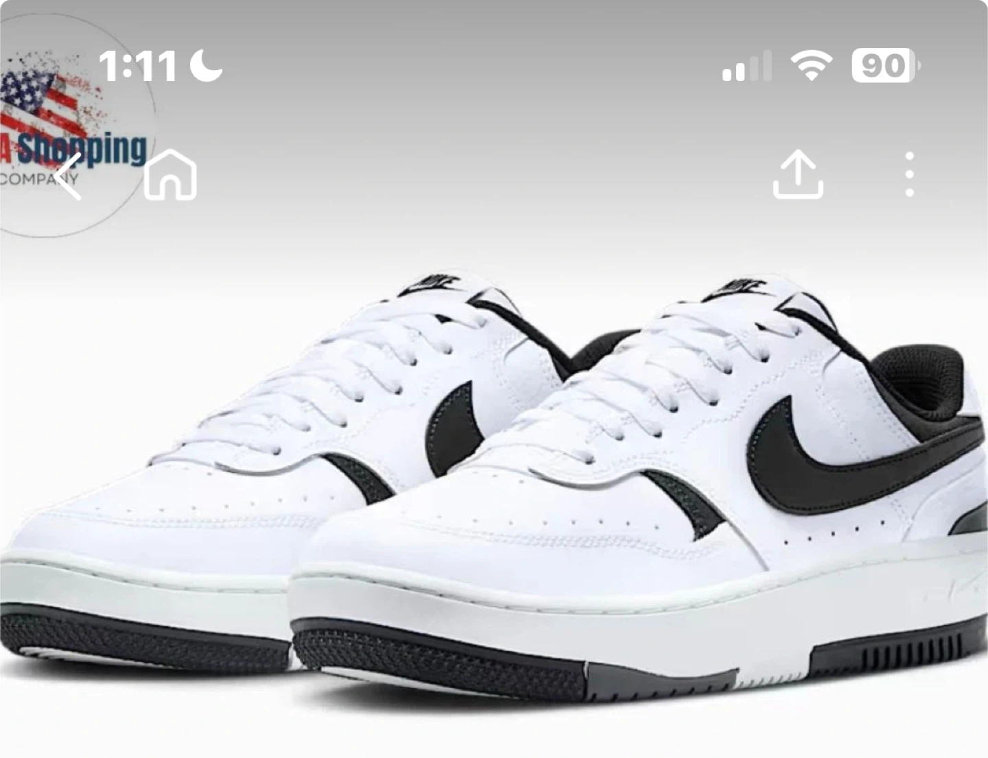 Nike Gamma Force White/Black - Size 9.5