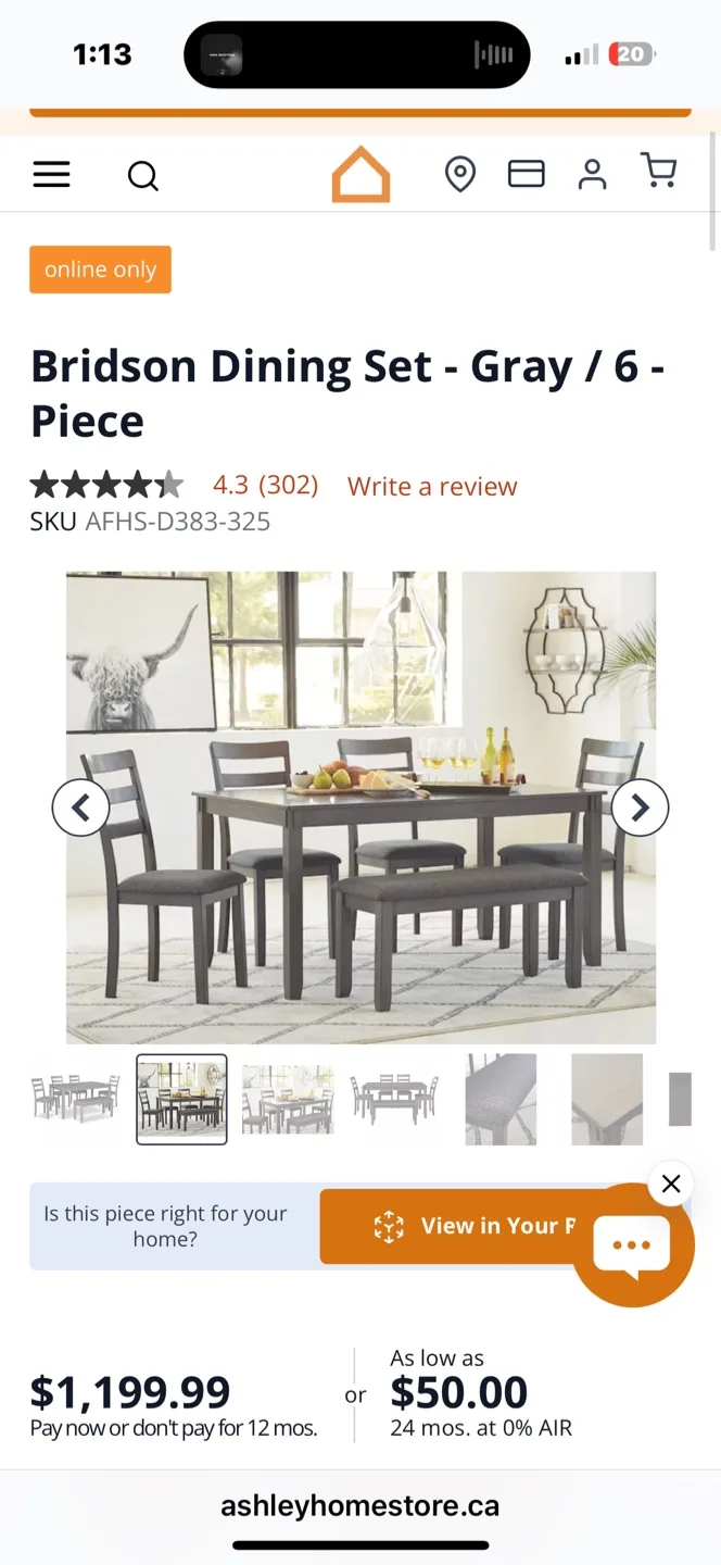 Can deliver—4 Beautiful chairs and bench from Ashley Furniture. image indicator(2)