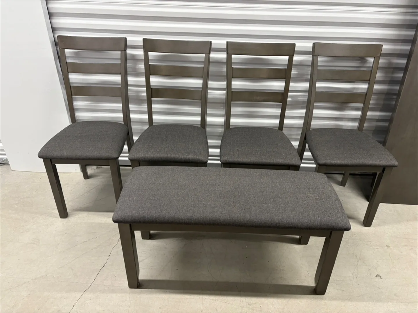Can deliver—4 Beautiful chairs and bench from Ashley Furniture.