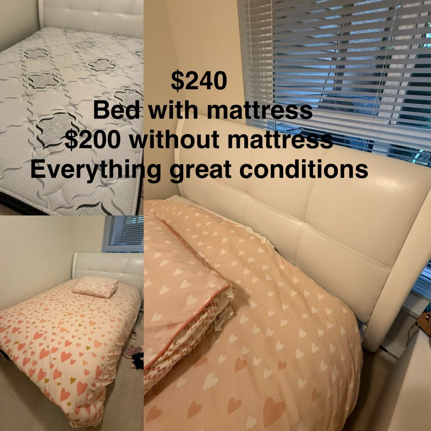 Bed with Mattress