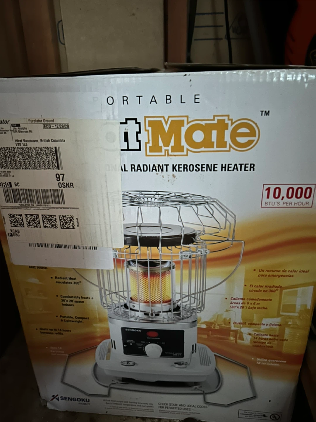 Kerosene heater, new out of the box