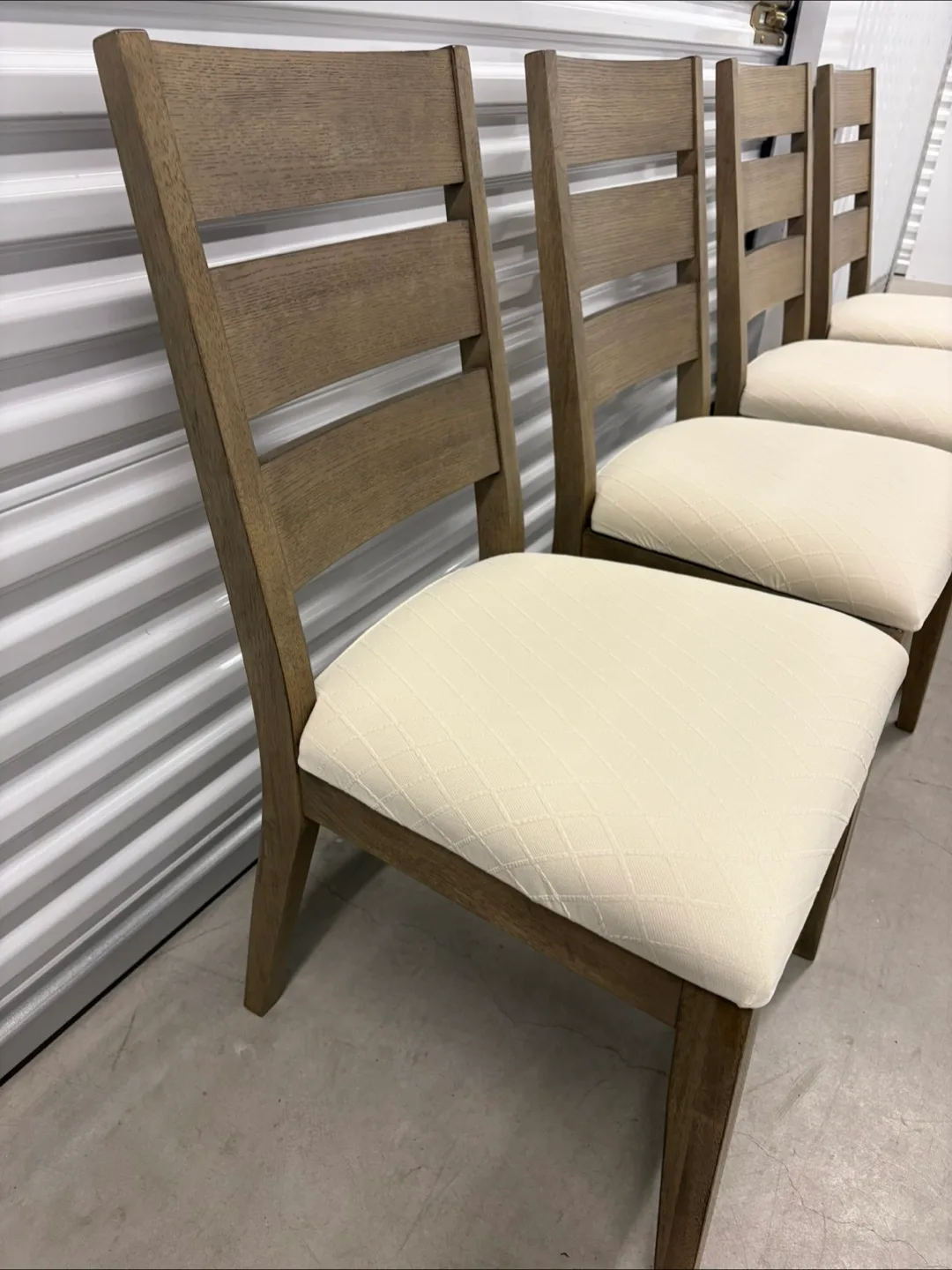 Can deliver—4 Beautiful chairs with brand new washable covers. image indicator(4)