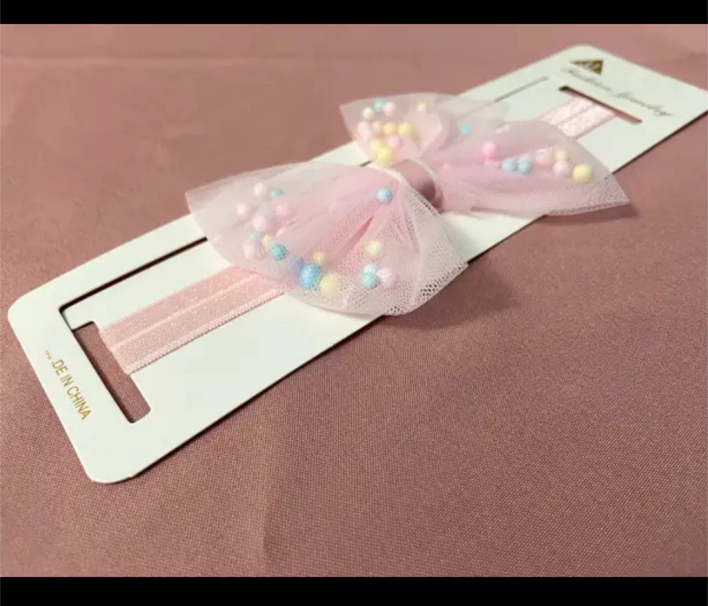 New Baby/Toddler Pink Bow Headband
