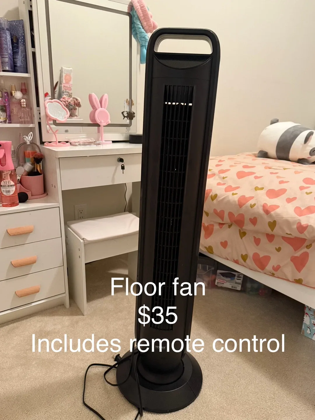 Black Floor Fan with Remote - $35 thumbnail