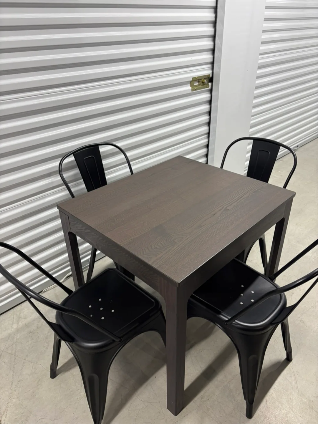 Can deliver—Ikea Ekedalen extendable table and 4 black chairs. image indicator(3)