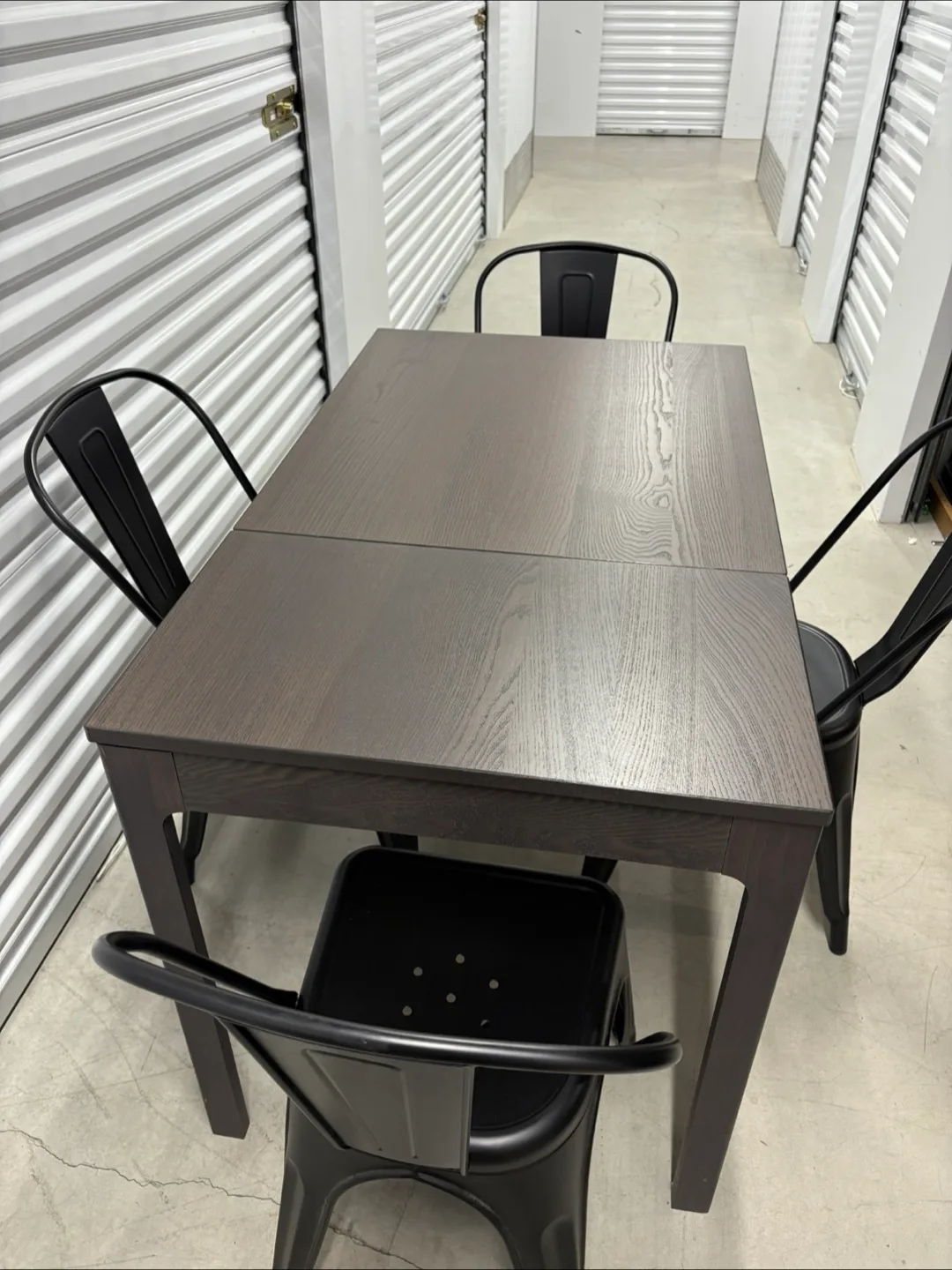 Can deliver—Ikea Ekedalen extendable table and 4 black chairs. image indicator(6)