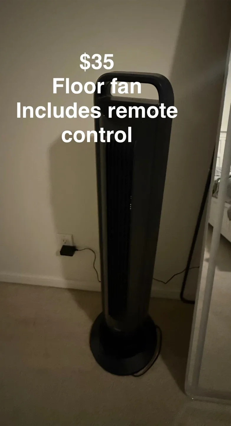 Floor Fan with Remote Control - $35