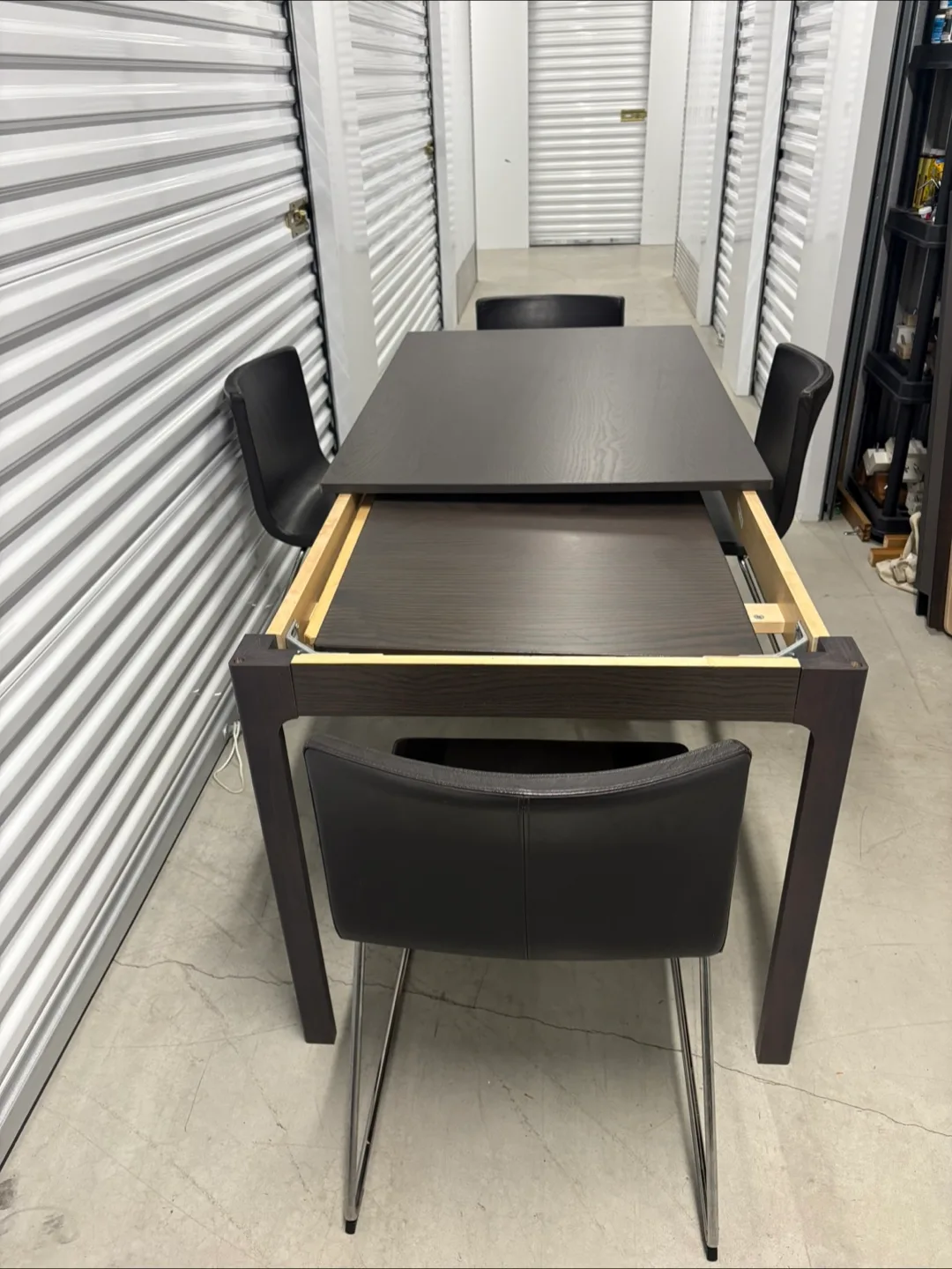 Can deliver—Ikea Ekedalen extendable table and 4 leather chairs.
