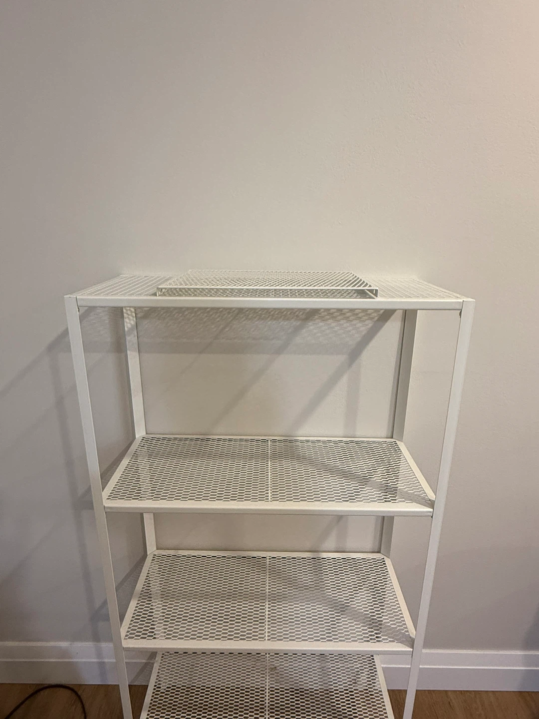 IKEA BAGGEBO White Metal Shelf Unit