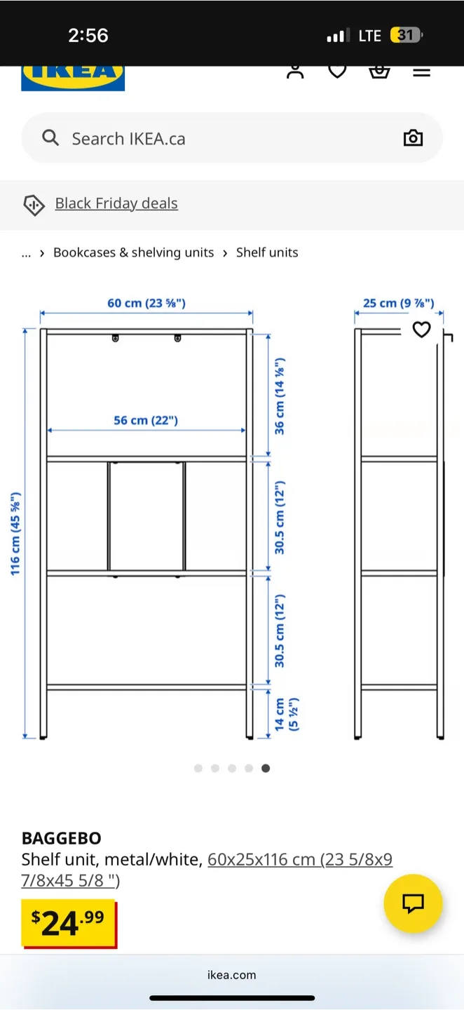 IKEA BAGGEBO White Metal Shelf Unit image indicator(5)