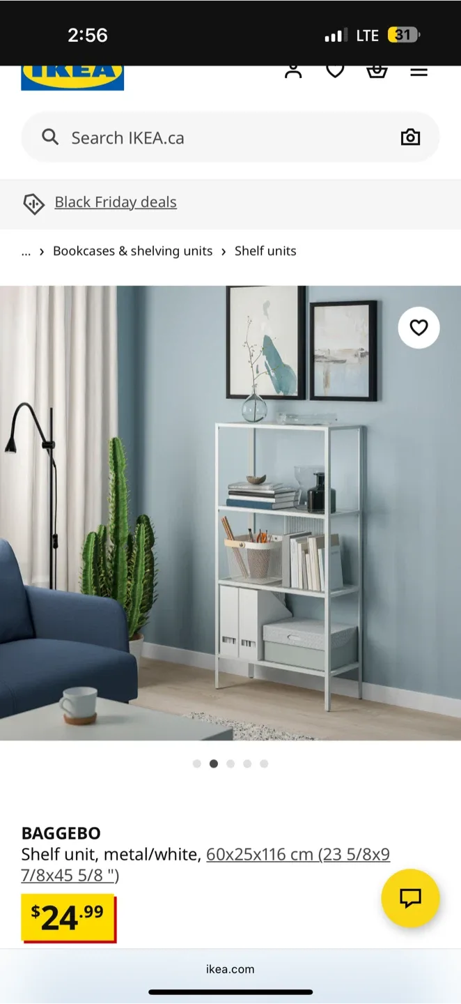 IKEA BAGGEBO White Metal Shelf Unit image indicator(4)