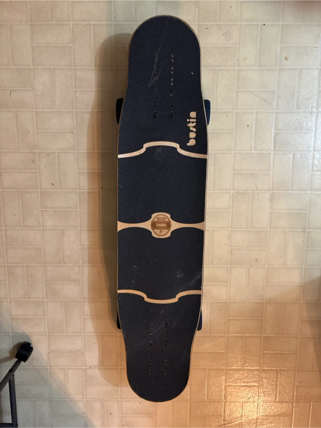 Bustin Shrike Longboard with Blood Orange Wheels