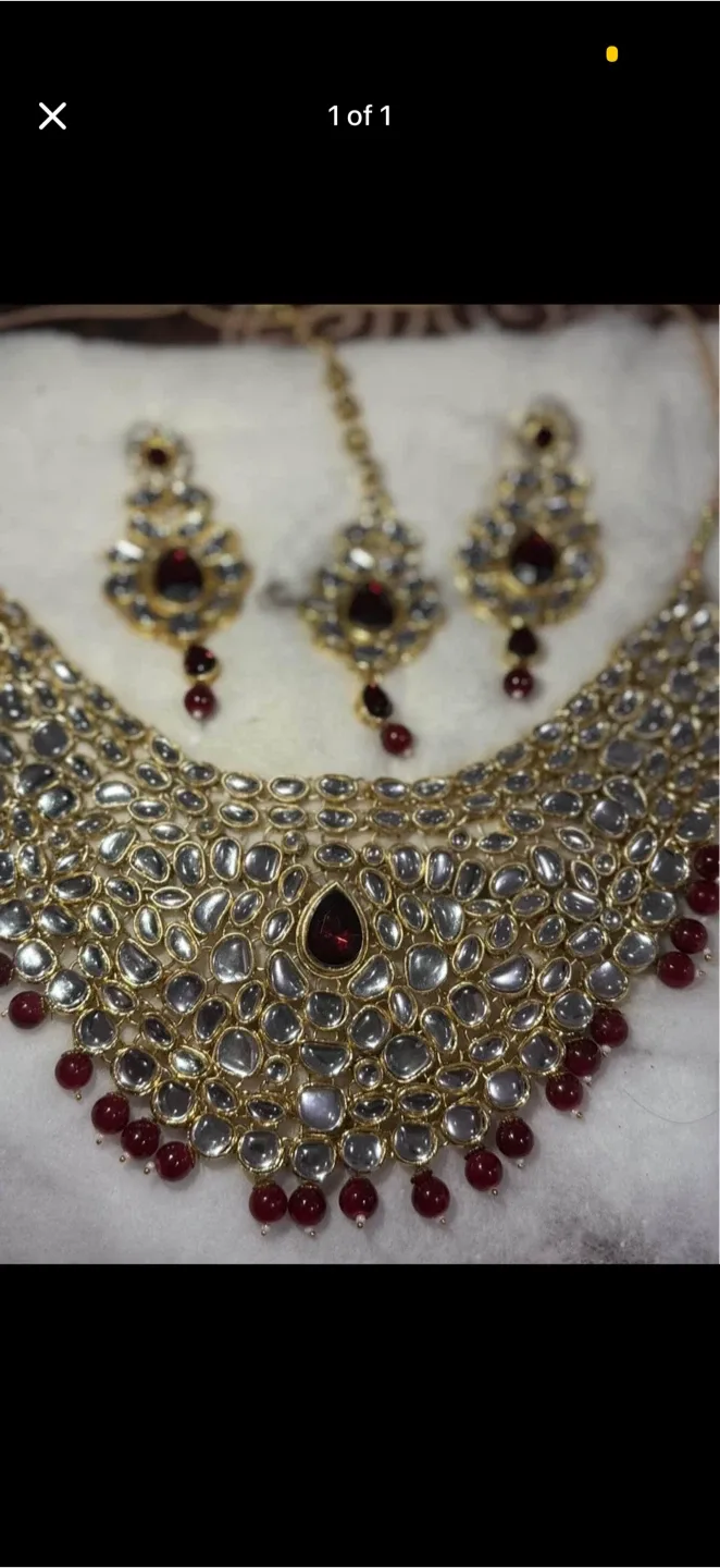 Bridal Necklace and Earring Set image indicator(2)