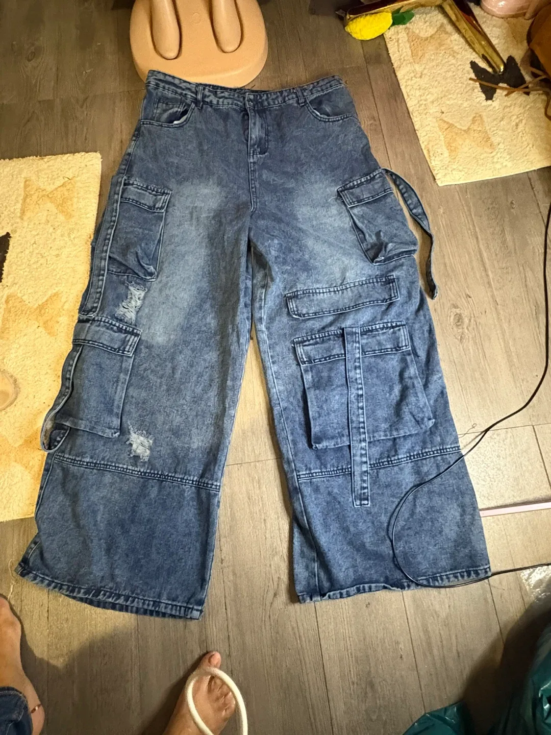 Cargo Jeans - Denim, Wide Leg image indicator(2)