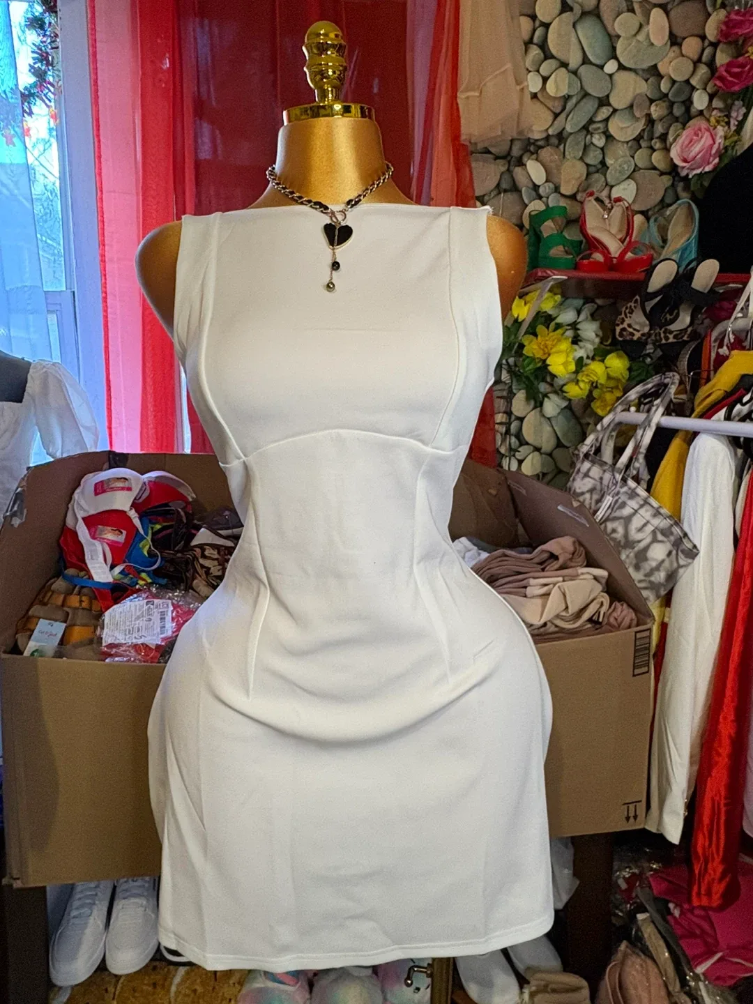 White Sleeveless Dress thumbnail