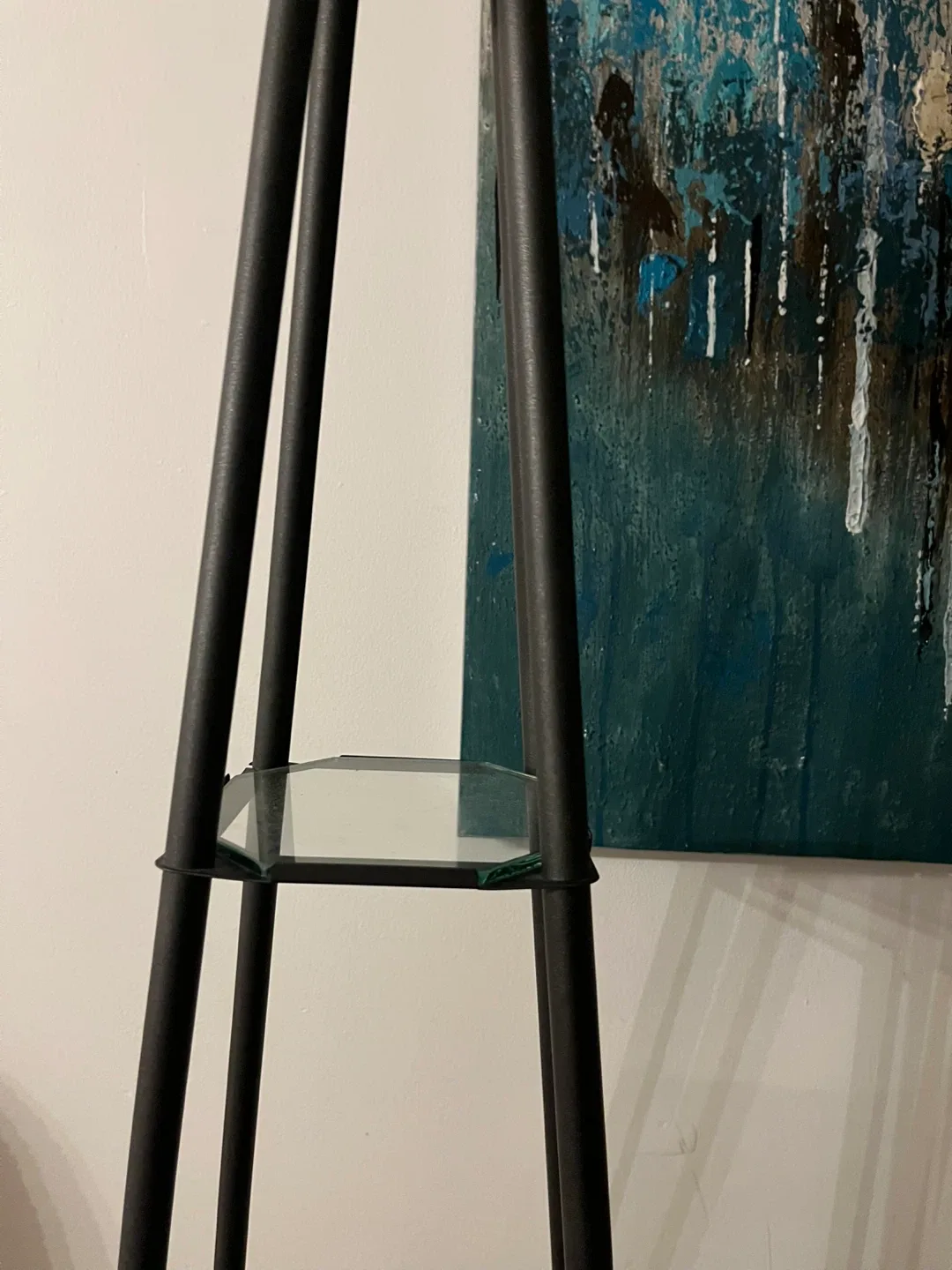 Black Floor Lamp with Shelves image indicator(3)