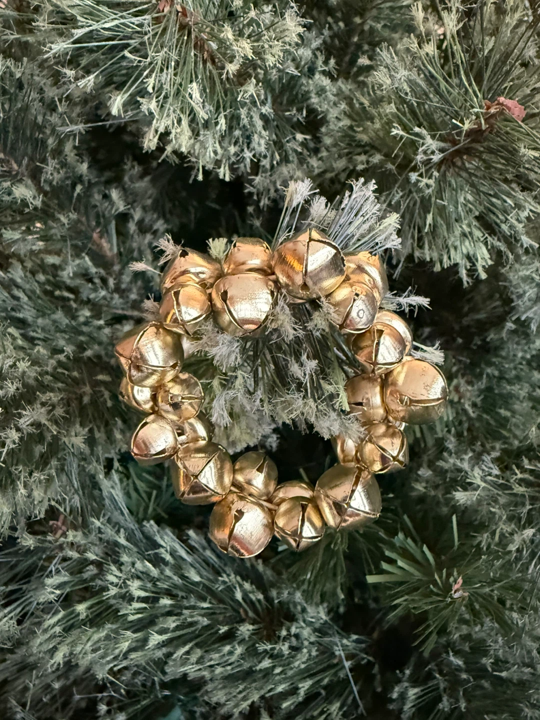 Tiny gold bells napkin ring