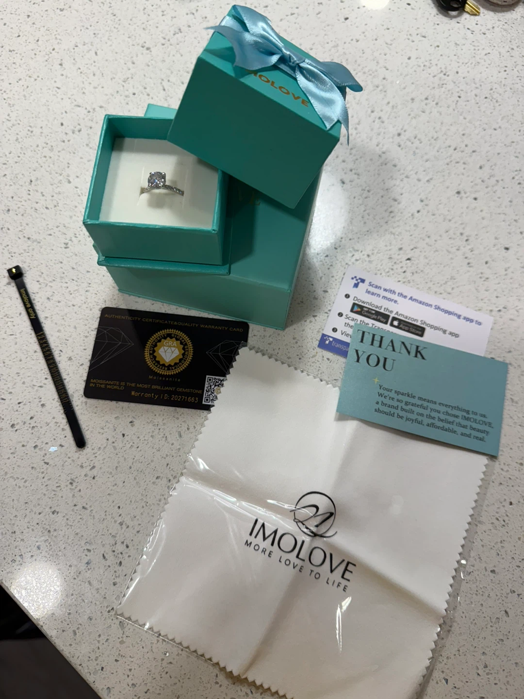 Engagement / Promise Ring Moissanite Solitaire - photo 4