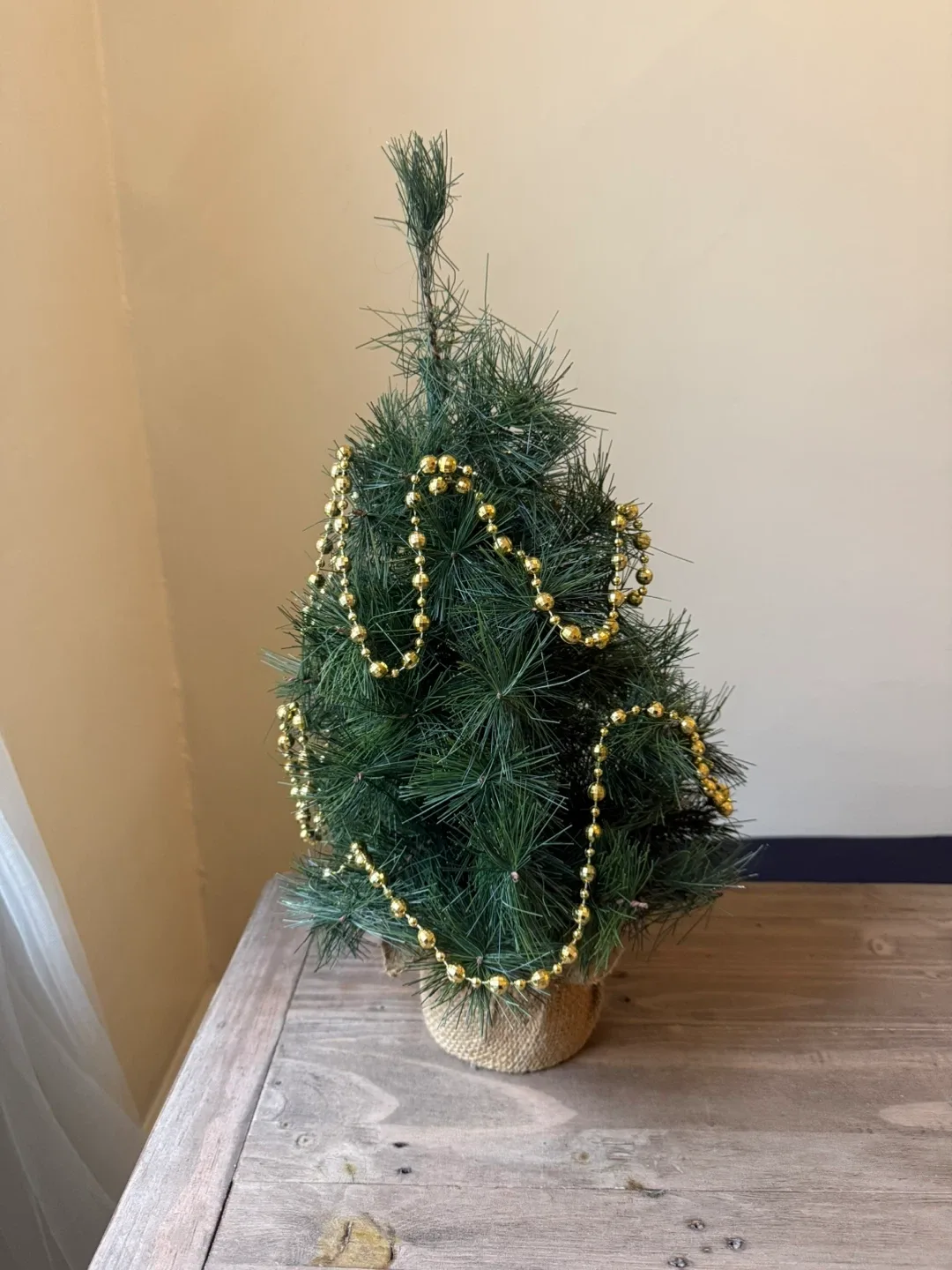 Small fake Christmas tree