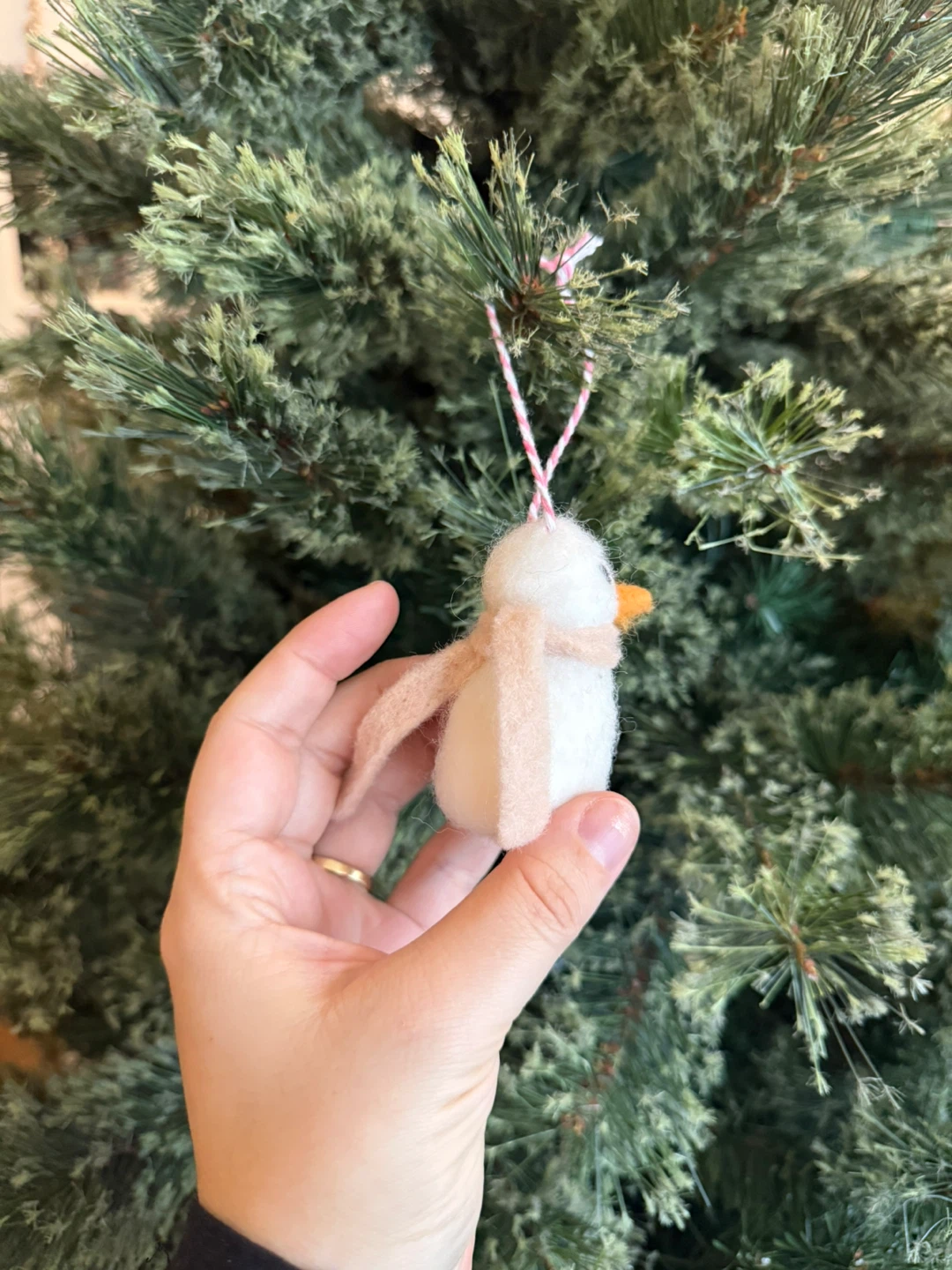 Felted snowman ornament - photo 3
