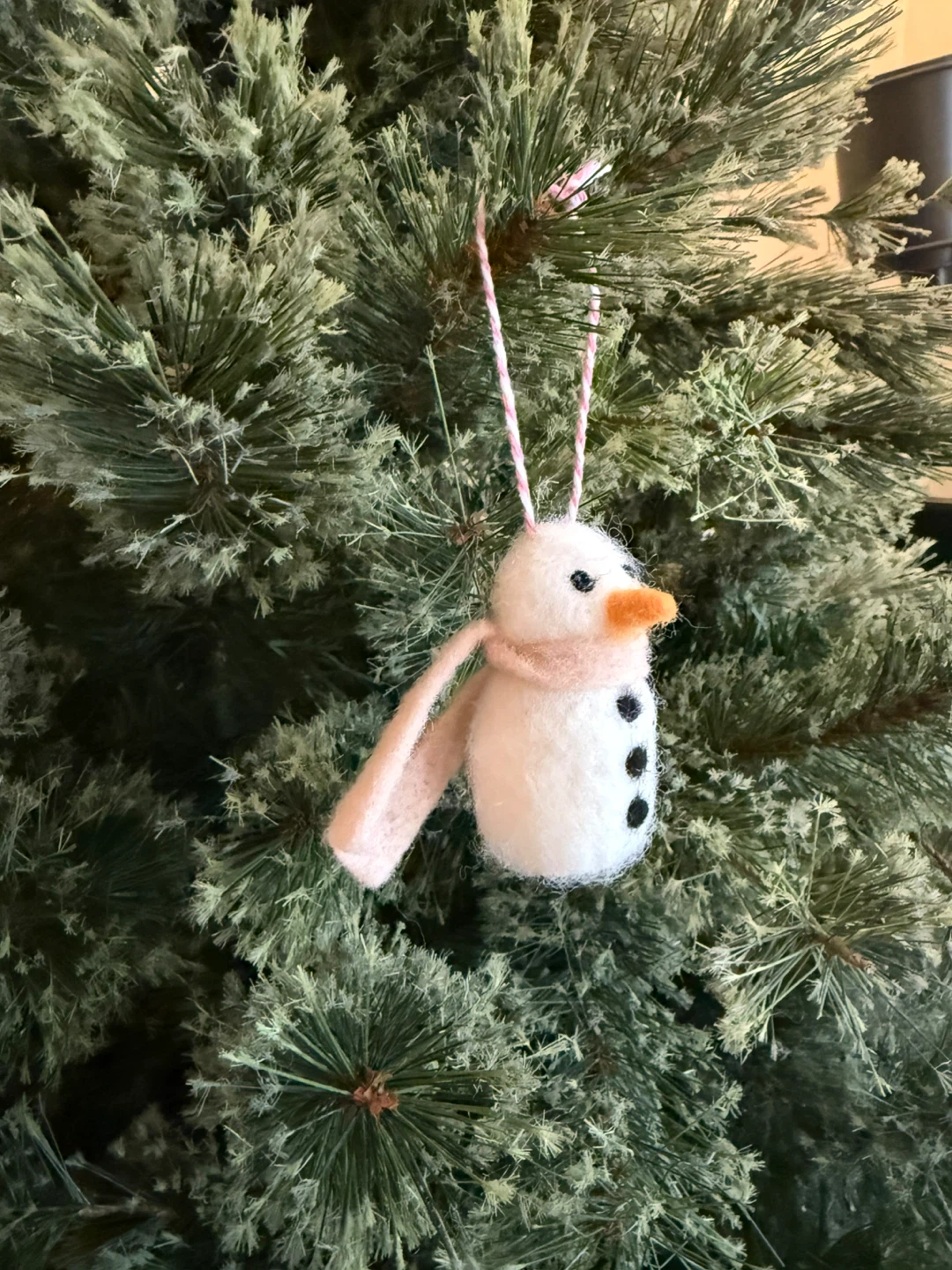 Felted snowman ornament - photo 2