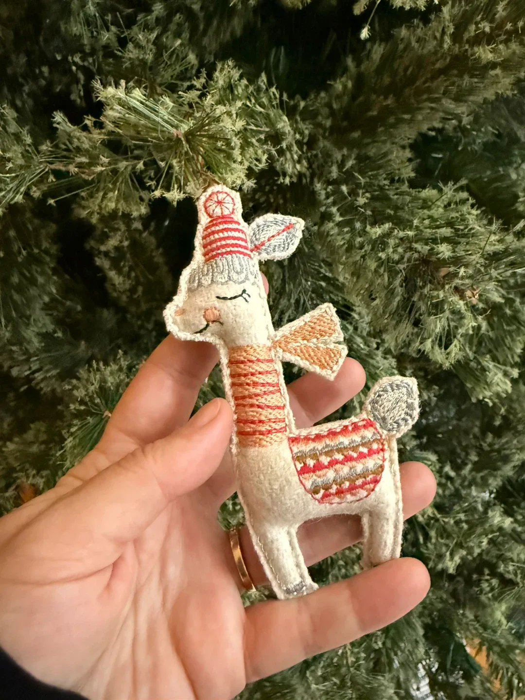 Crate&Barrel Llama Holiday Ornament image indicator(2)