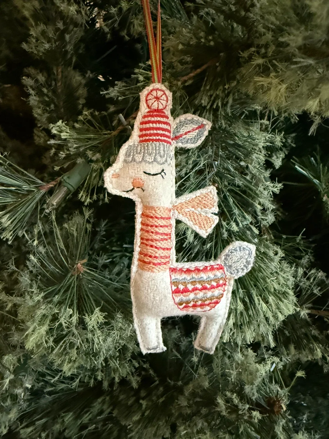 Crate&Barrel Llama Holiday Ornament