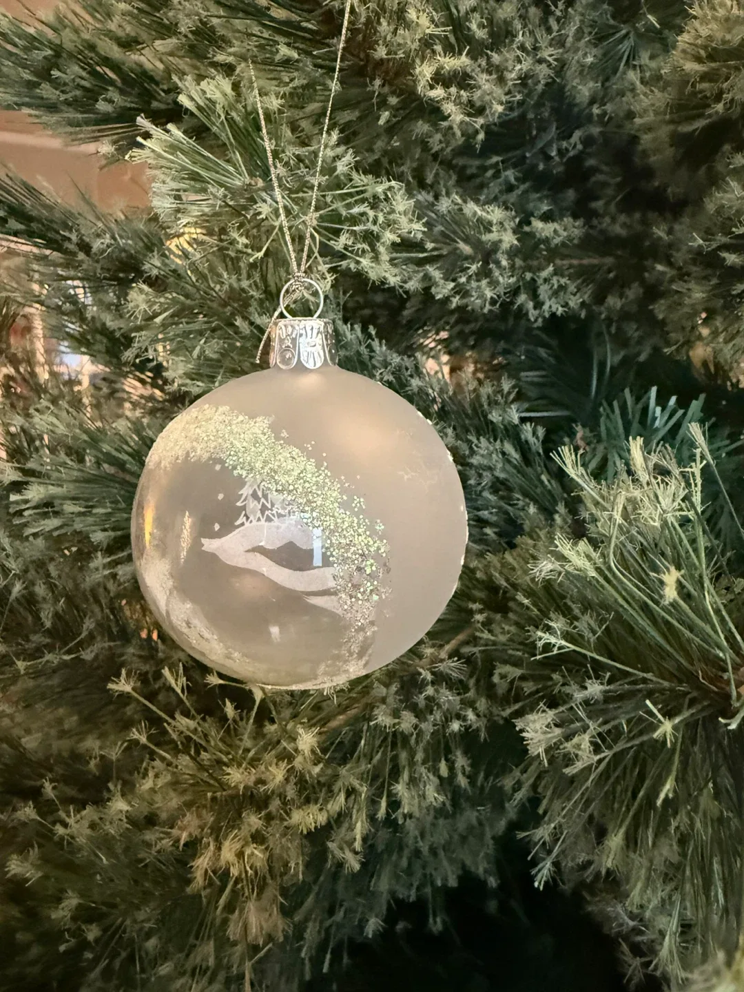 German Glass Snowscape Ornament image indicator(3)