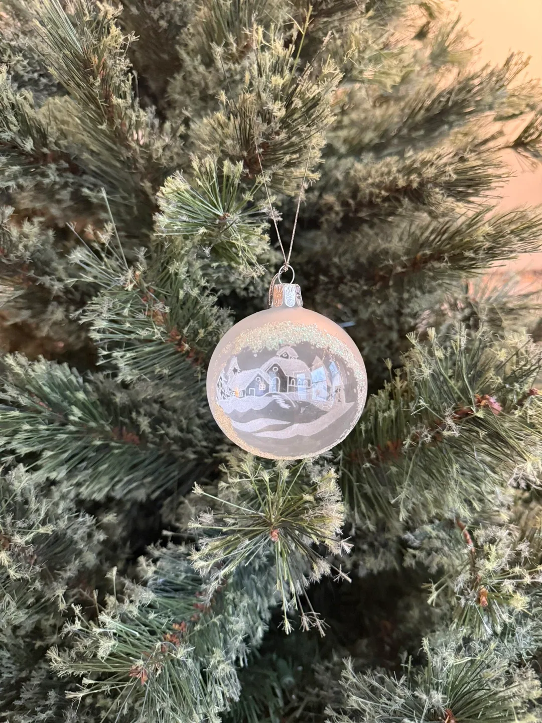 German Glass Snowscape Ornament image indicator(5)
