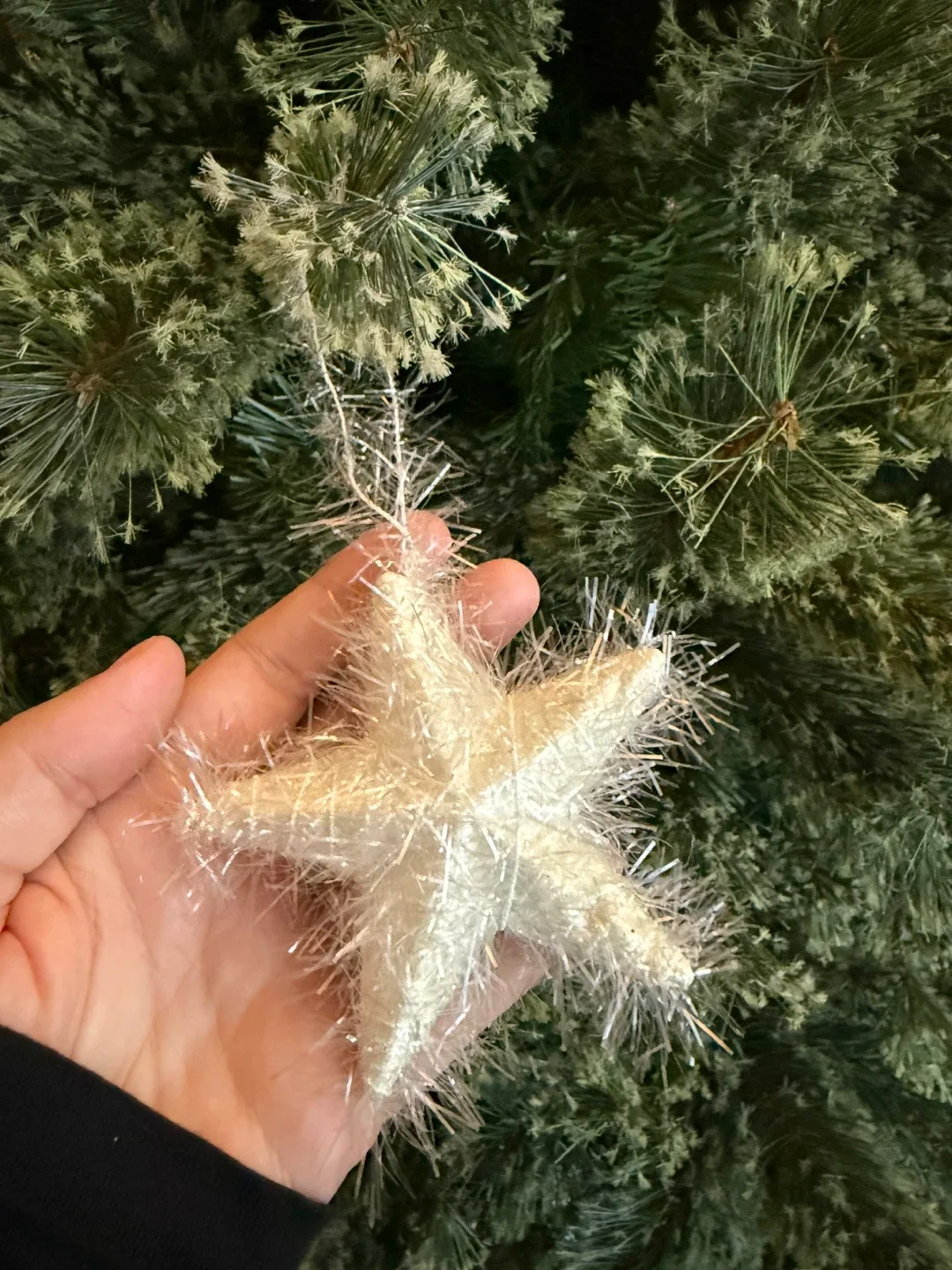 Fuzzy Sparkly Star Ornament image indicator(2)
