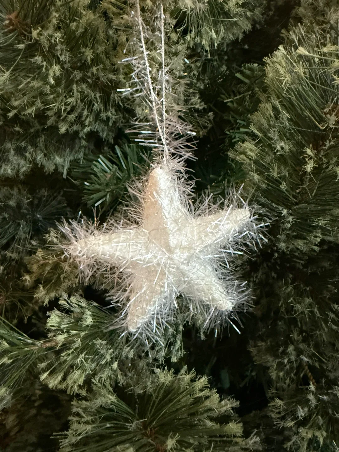 Fuzzy Sparkly Star Ornament