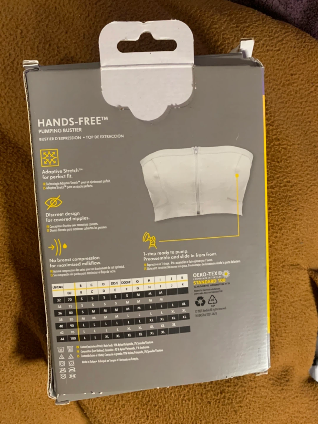 Medela Hands-Free Pumping Bustier - Size Small, Black - photo 3
