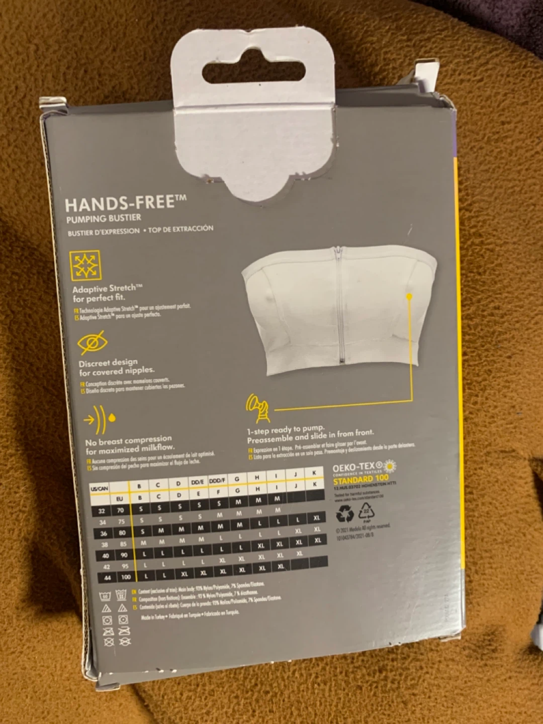 Medela Hands-Free Pumping Bustier - Size Small, Black - photo 2