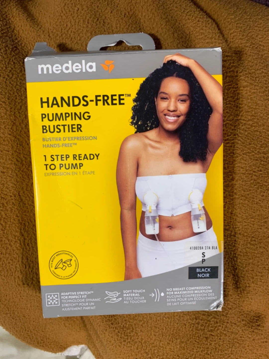 Medela Hands-Free Pumping Bustier - Size Small, Black