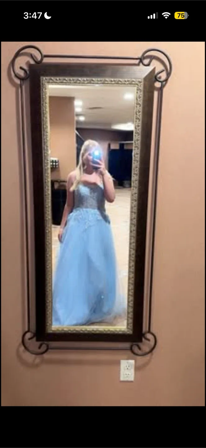 Sparkly Blue Prom Dress