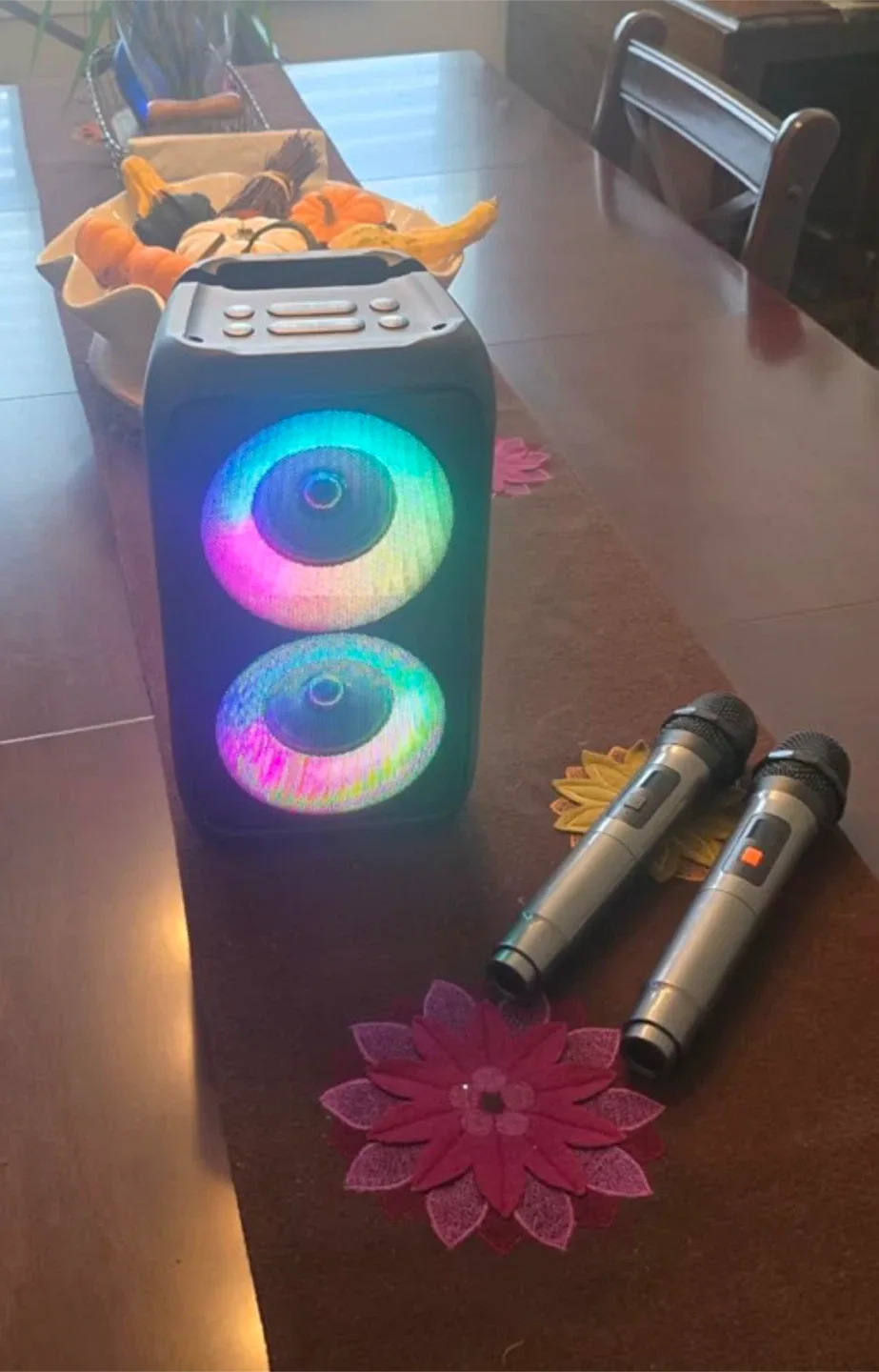 T-08 Karaoke Multifunctional Speaker w/ Mics - NEW image indicator(2)