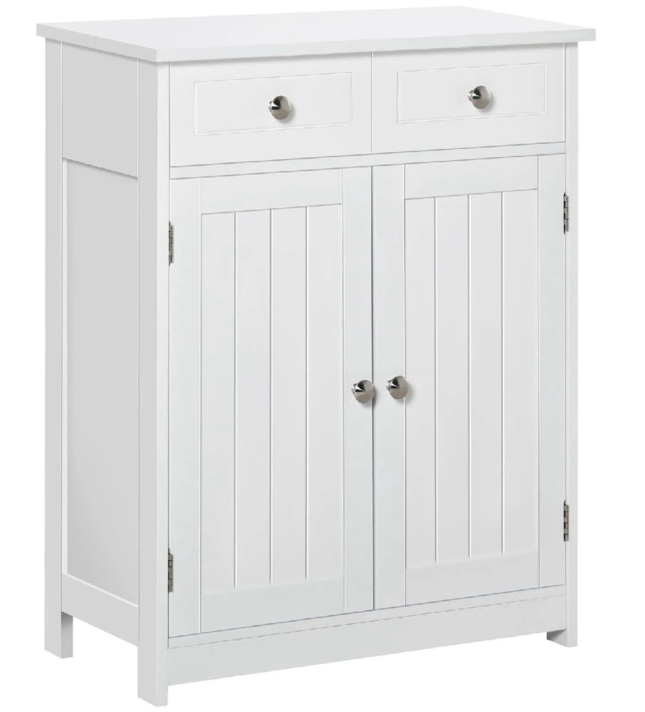 White Bathroom Storage Cabinet with Drawers - photo 3