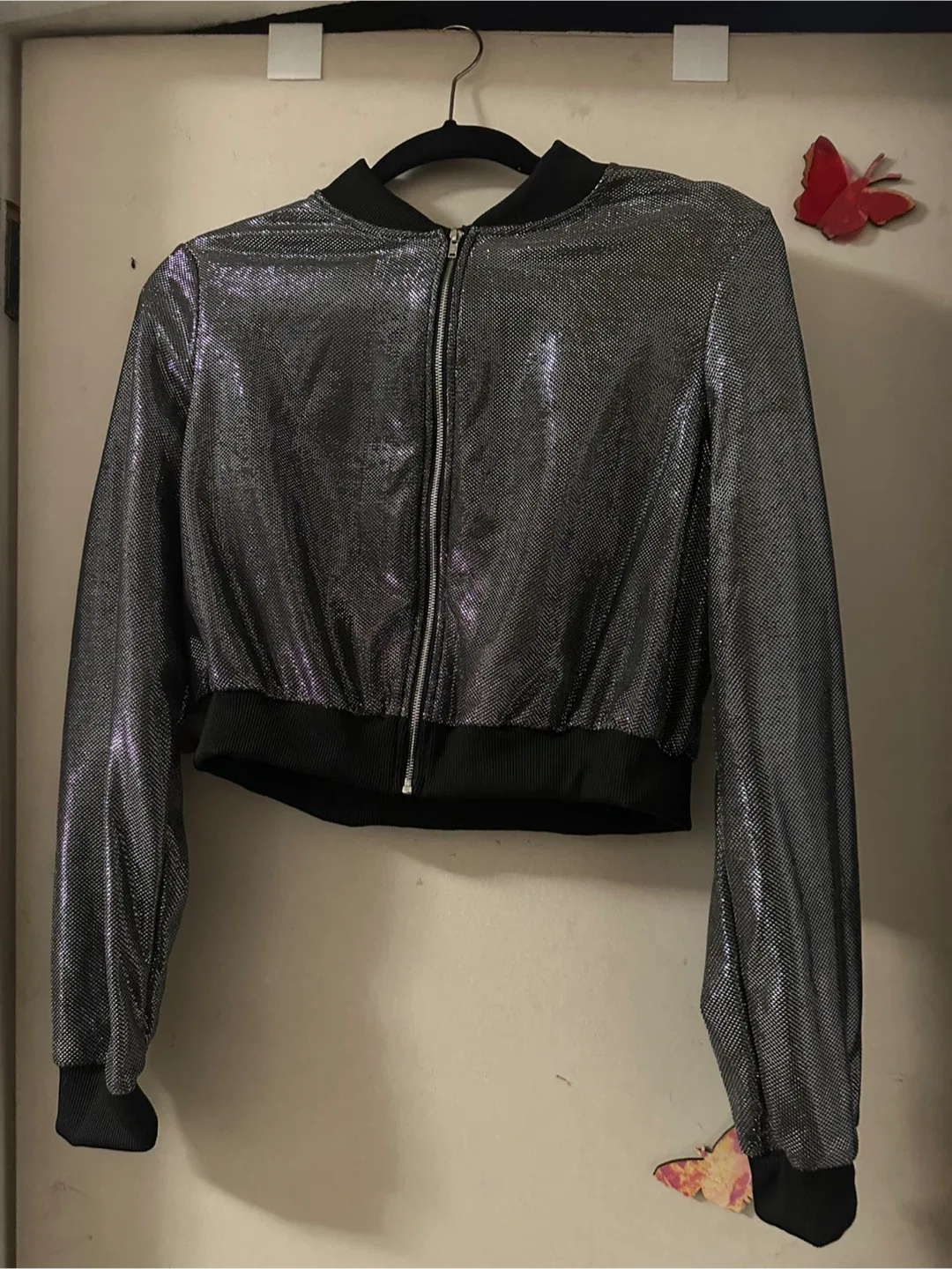 Silver Bomber Jacket