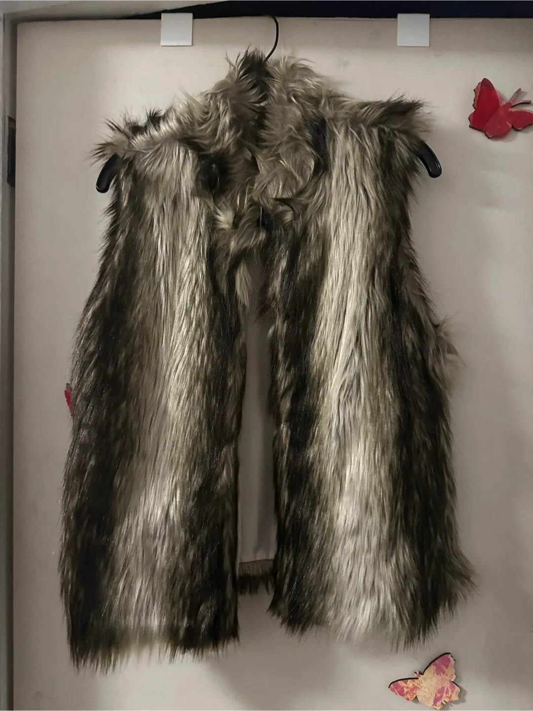 Ci Sono By Caroline Faux Fur Vest - Size M