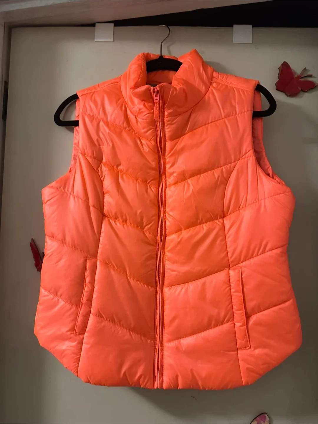 Aeropostale Orange Puffer Vest