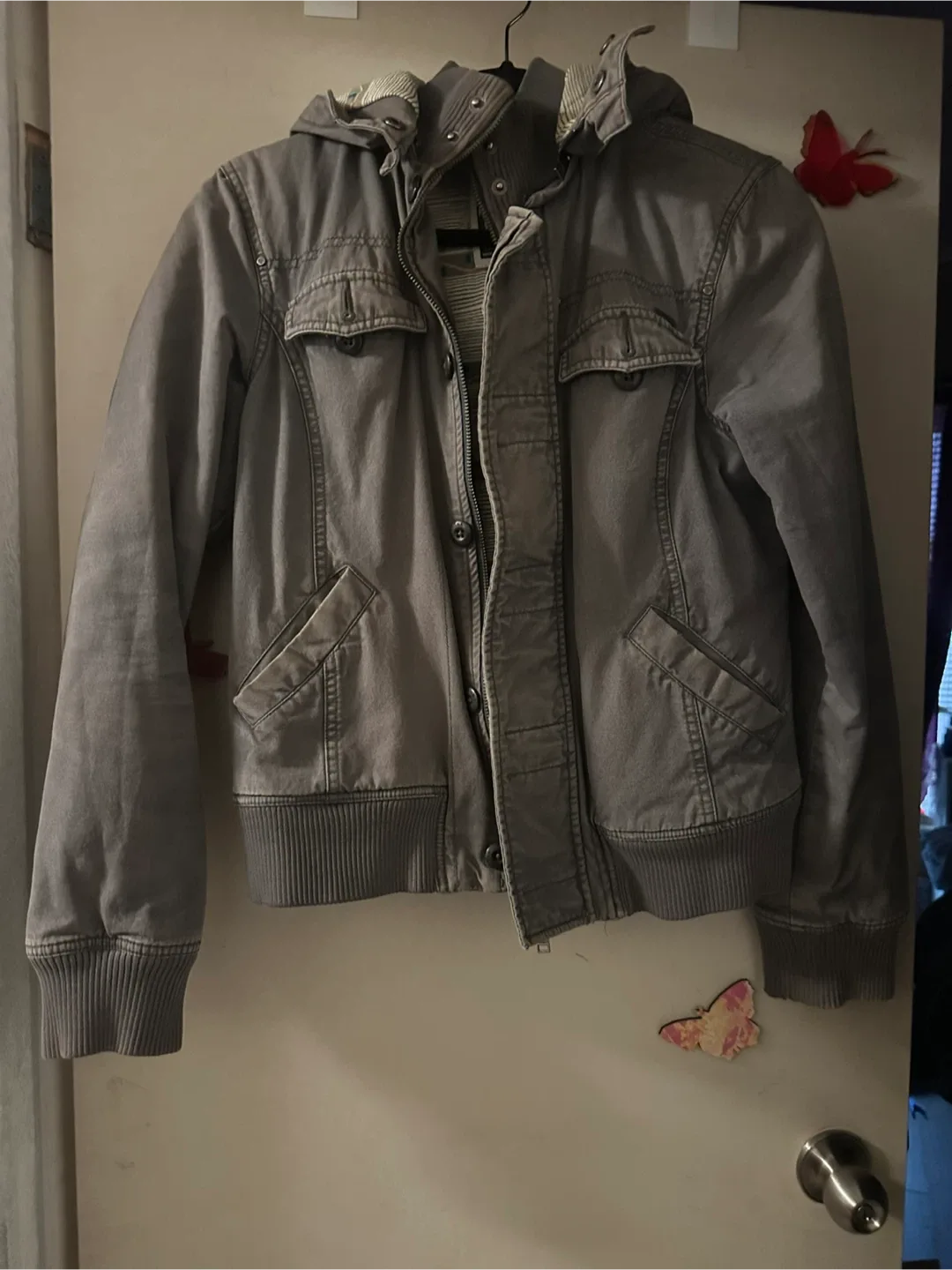 TNA Dark Green Hooded Jacket