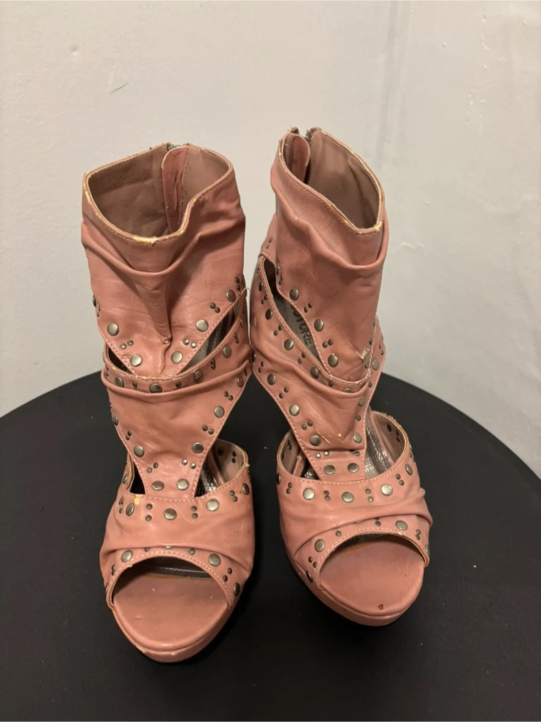 Pink Studded Heels