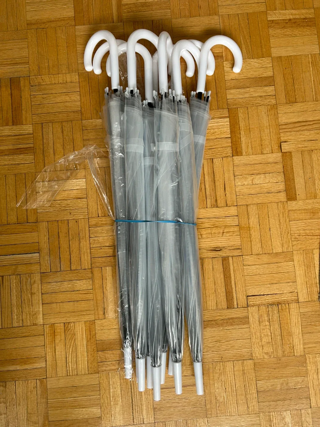Bundle of 9 Clear Umbrellas